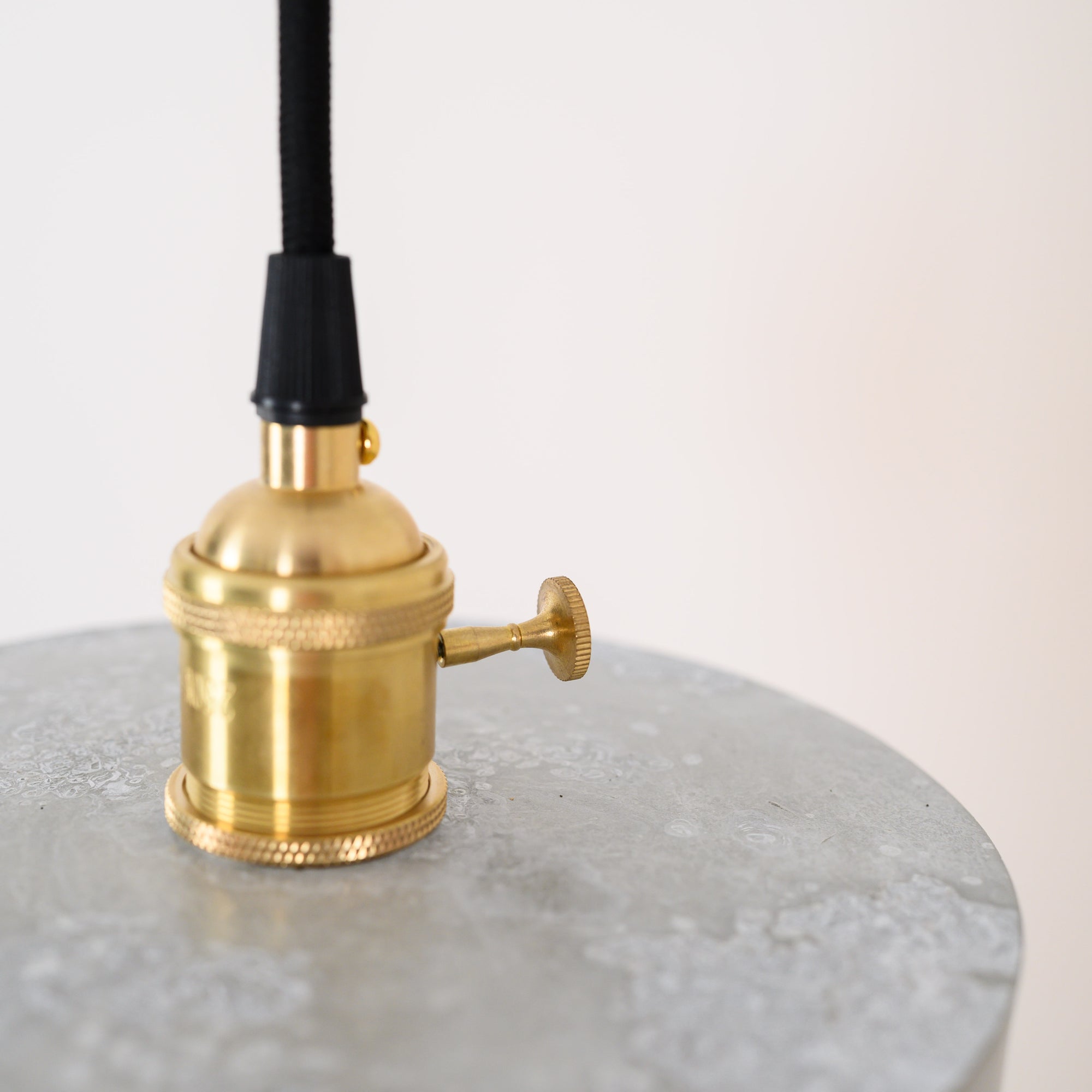 Grey Concrete Plug-in Pendant Light