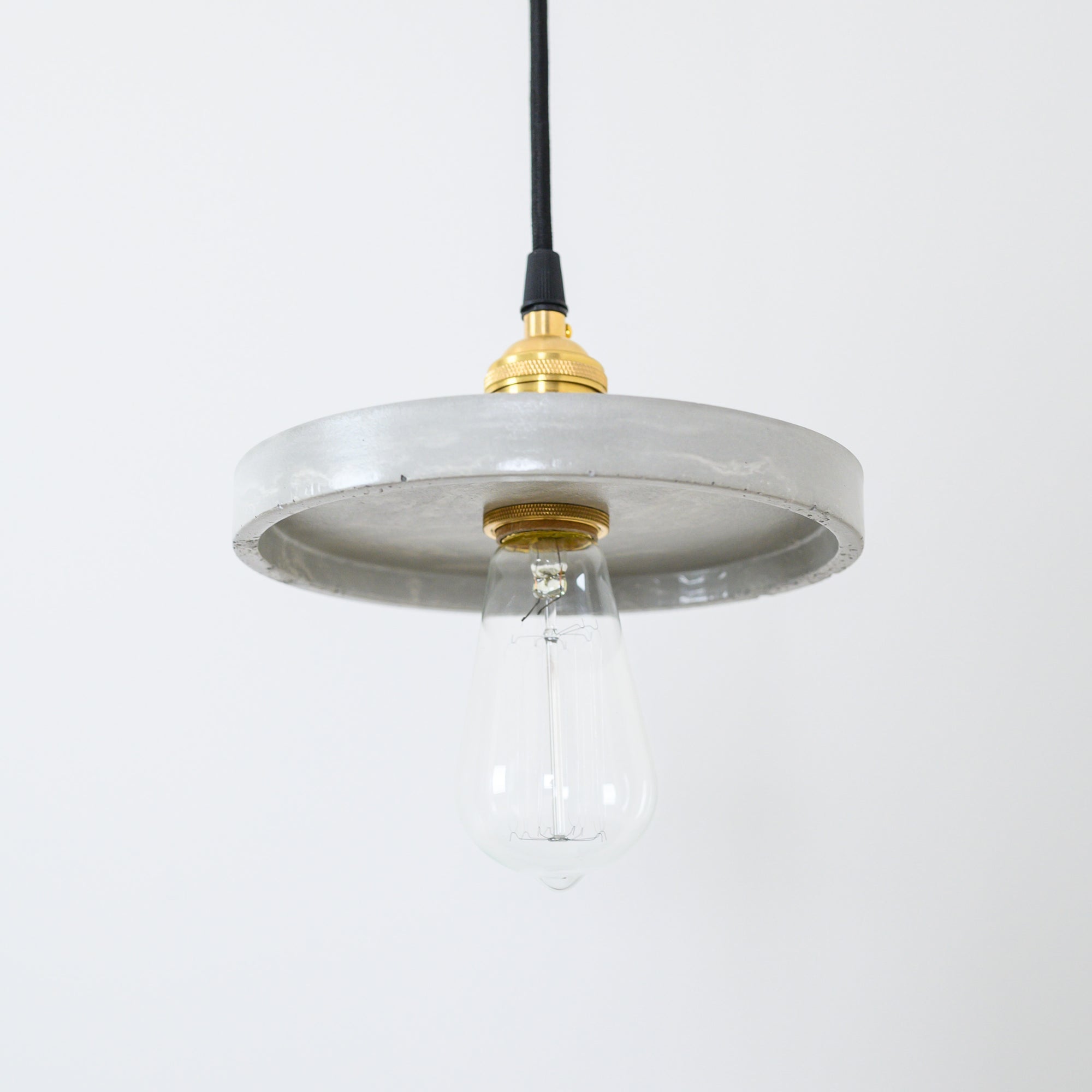 Grey Concrete Plug-in Pendant Light