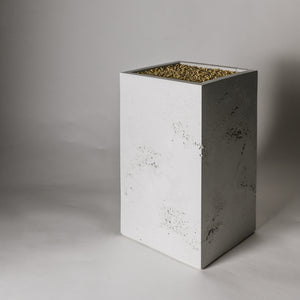 Concrete Knife Block - Textured White