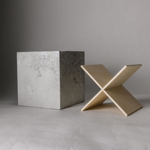 Concrete Utensil Cube - Textured Grey