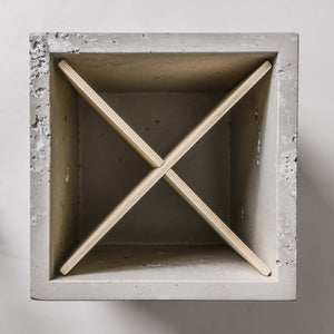 Concrete Utensil Cube - Textured Grey