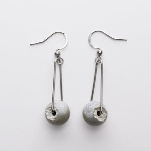 Abacus Single Drop Concrete Earrings