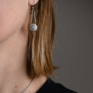 Abacus Single Drop Concrete Earrings